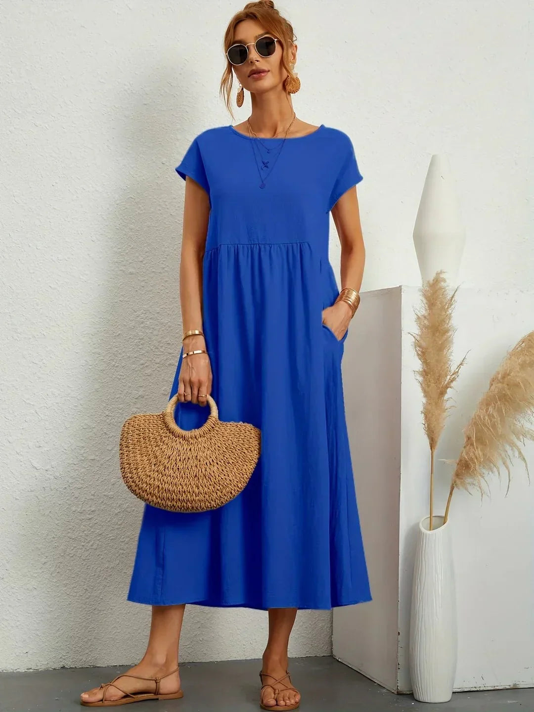Lidia™ — Zwiewna sukienka midi o ponadczasowej elegancji