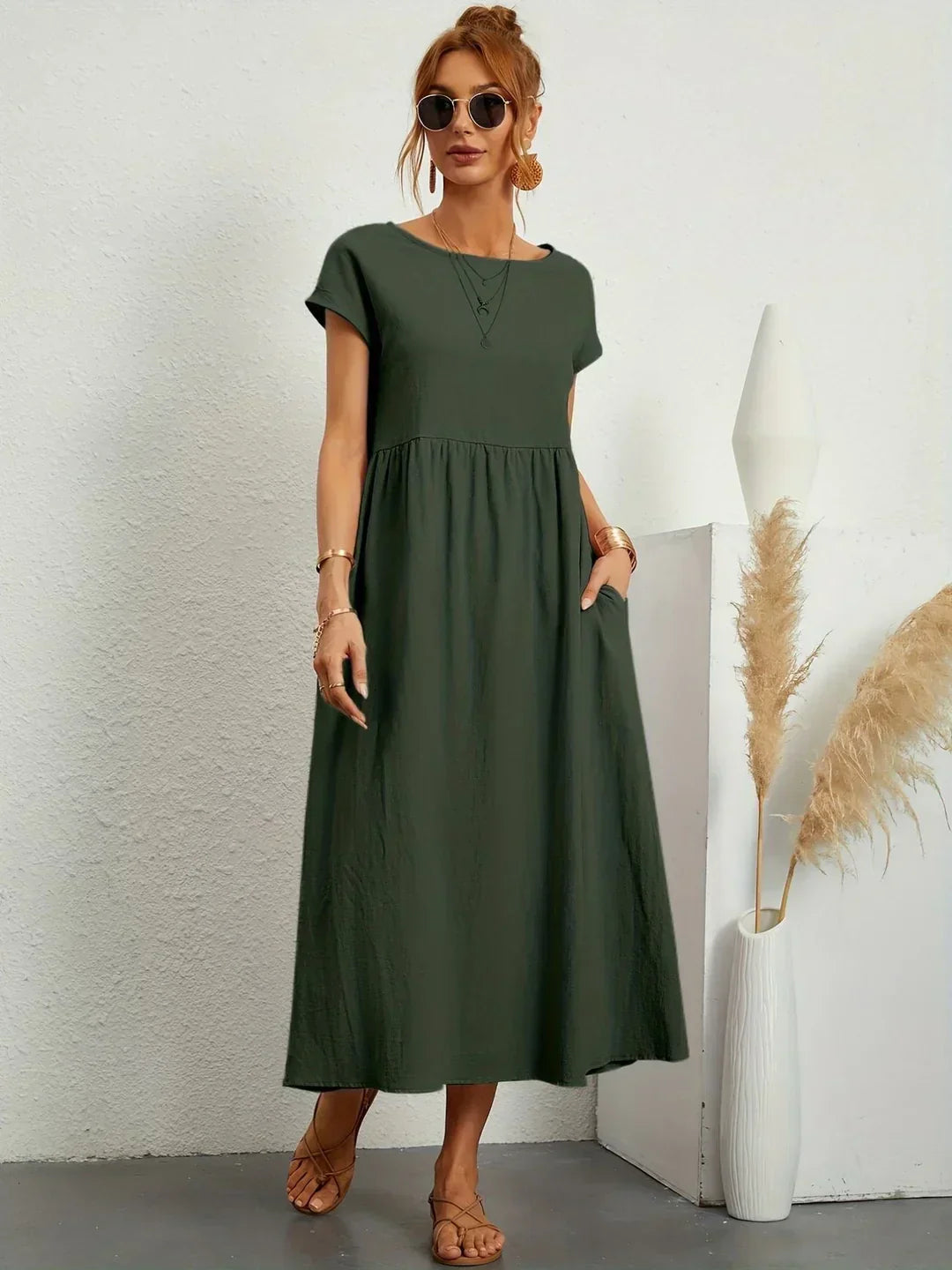 Lidia™ — Zwiewna sukienka midi o ponadczasowej elegancji
