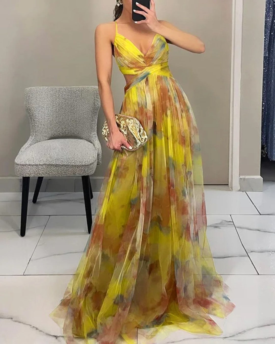 Eliza - Czarująca sukienka maxi w kwiaty