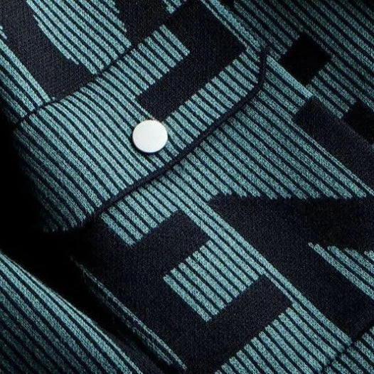 Męskie Koszula z Nadrukiem i Guzikami | Styl Codzienny