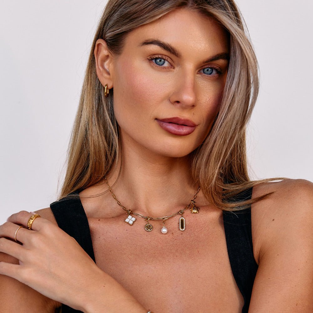 Lucky Crystal Clover Leaf Charm