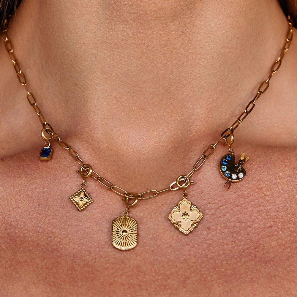 Lucky Gold Clover Leaf Charm