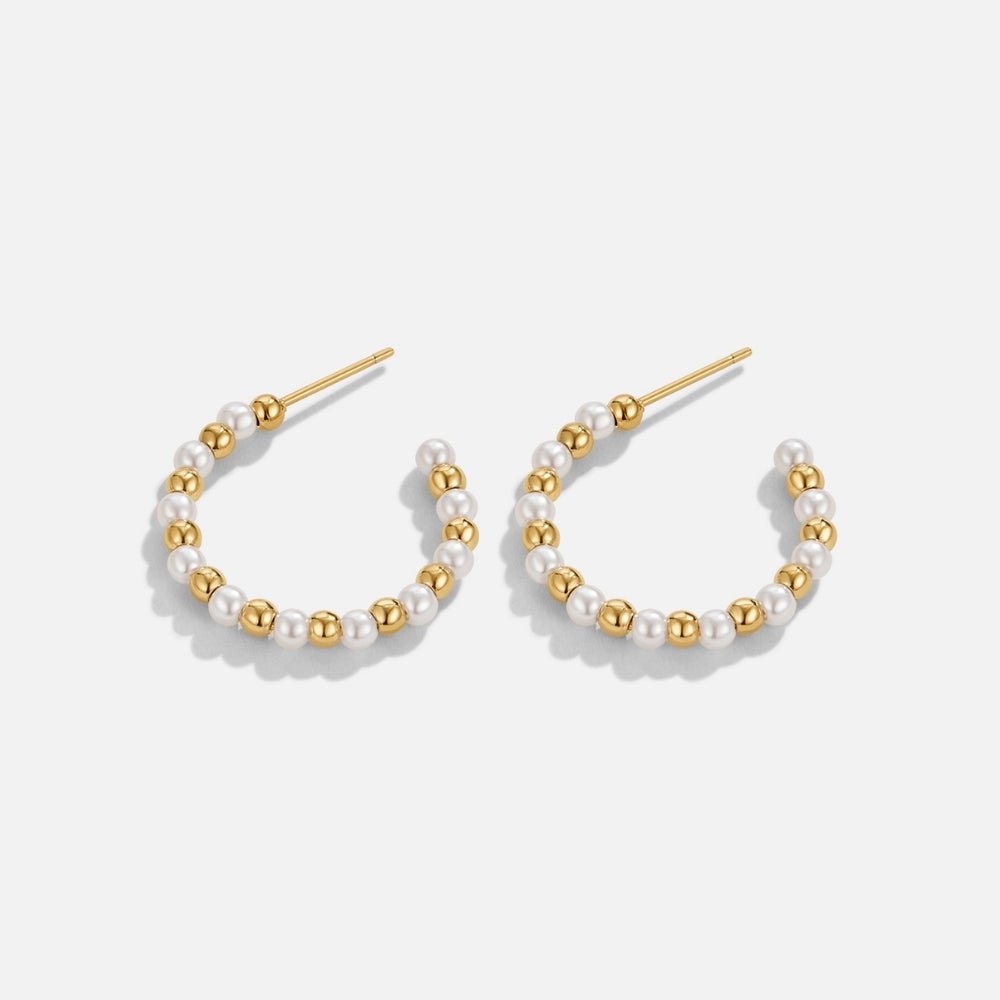 Maia Pearl & Gold Bead Earrings