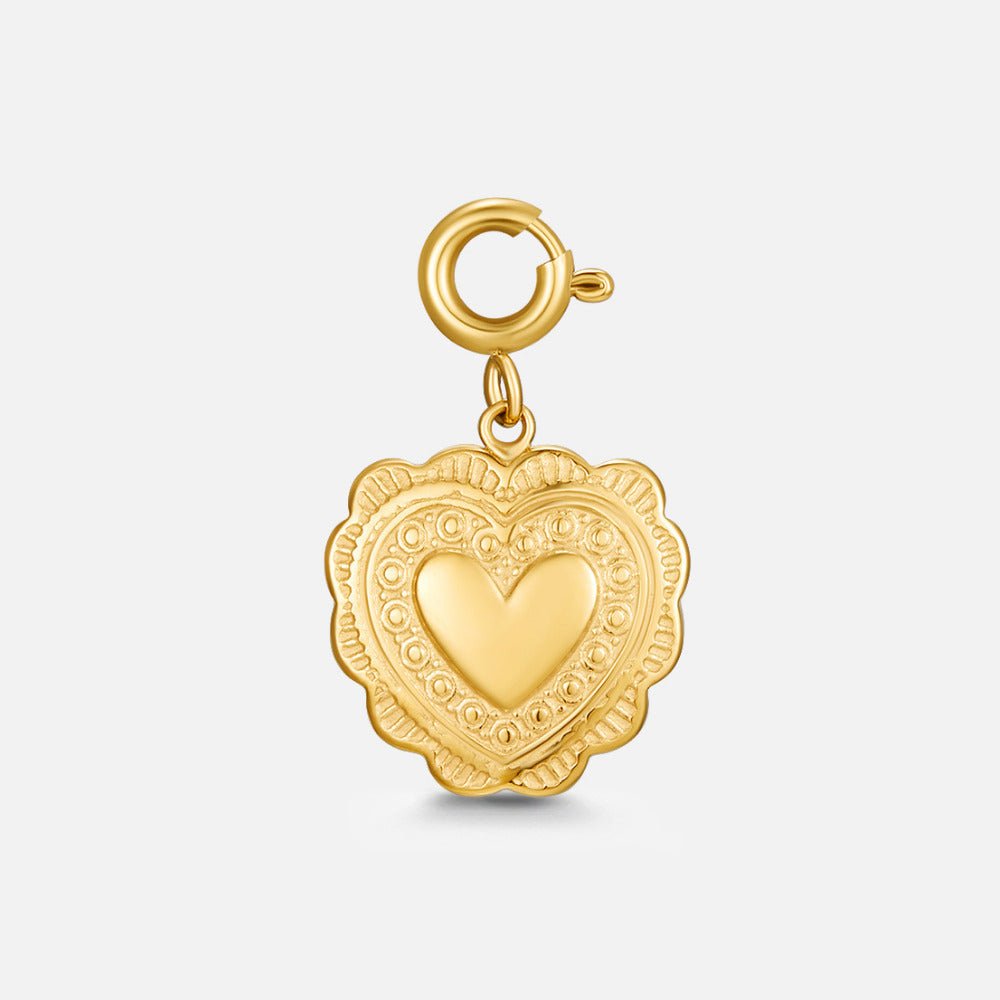 Vintage Gold Heart Charm