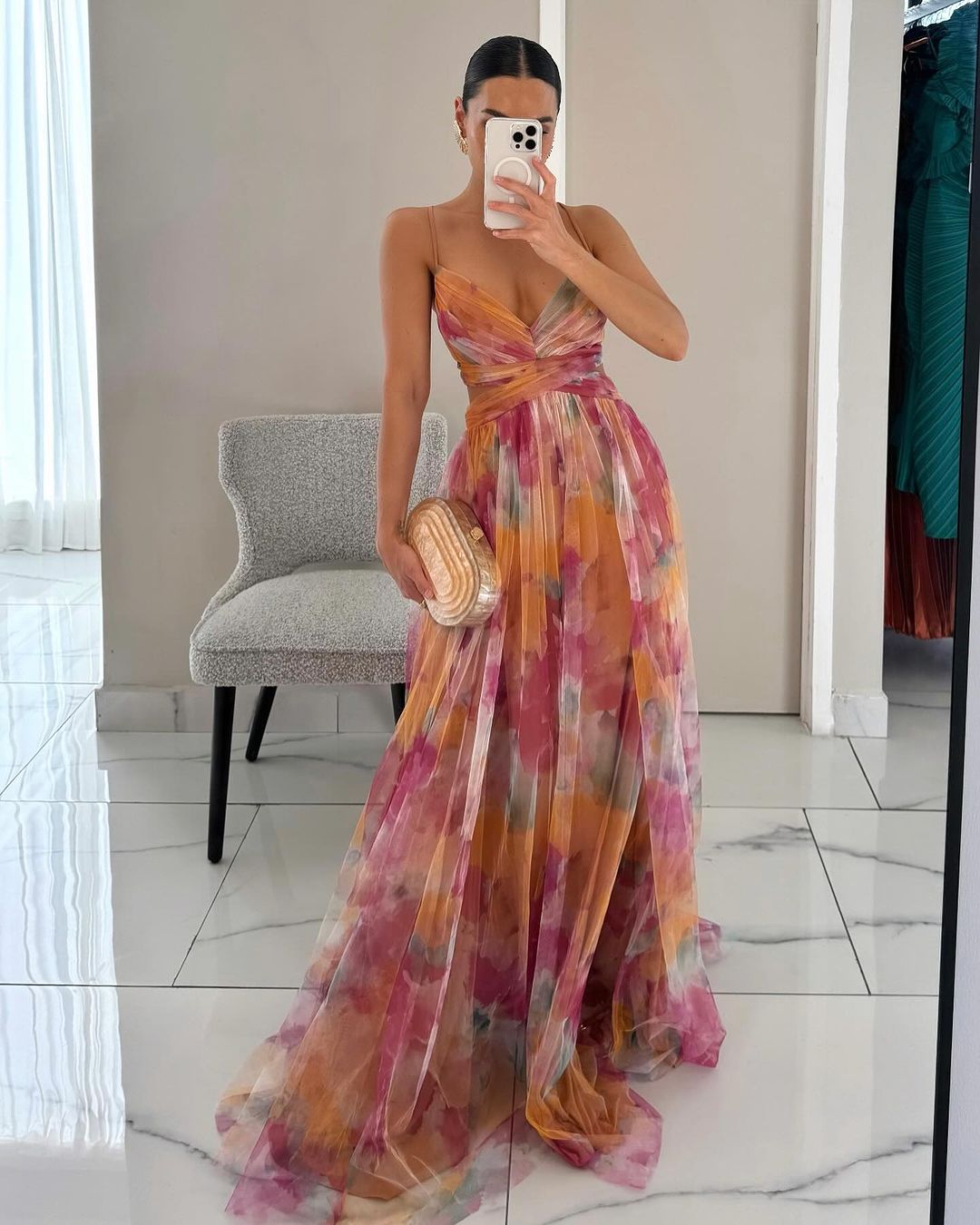Eliza - Czarująca sukienka maxi w kwiaty