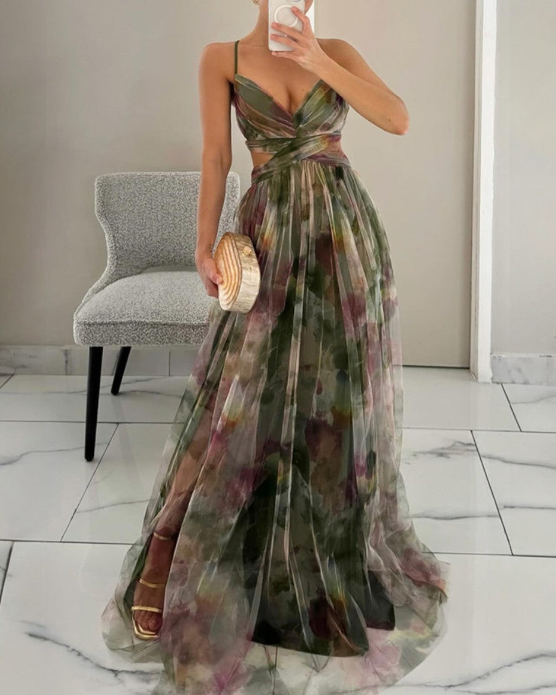 Eliza - Czarująca sukienka maxi w kwiaty