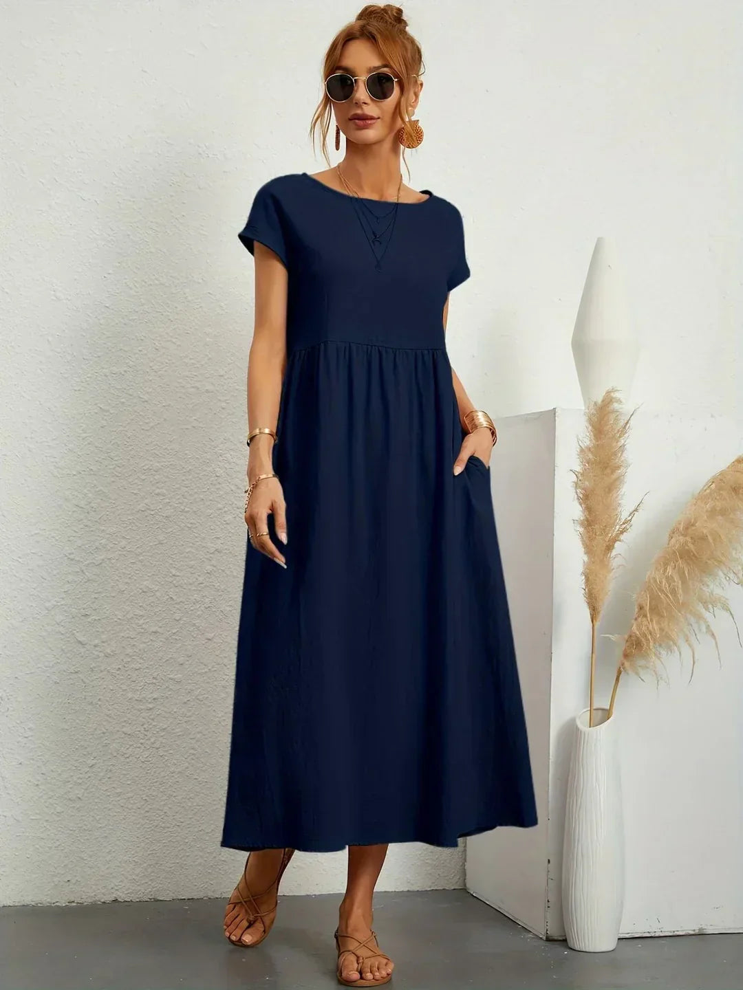 Lidia™ — Zwiewna sukienka midi o ponadczasowej elegancji