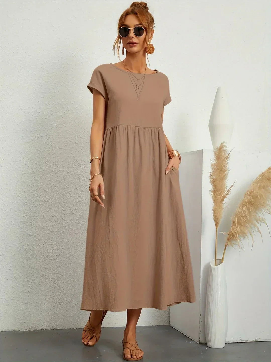 Lidia™ — Zwiewna sukienka midi o ponadczasowej elegancji