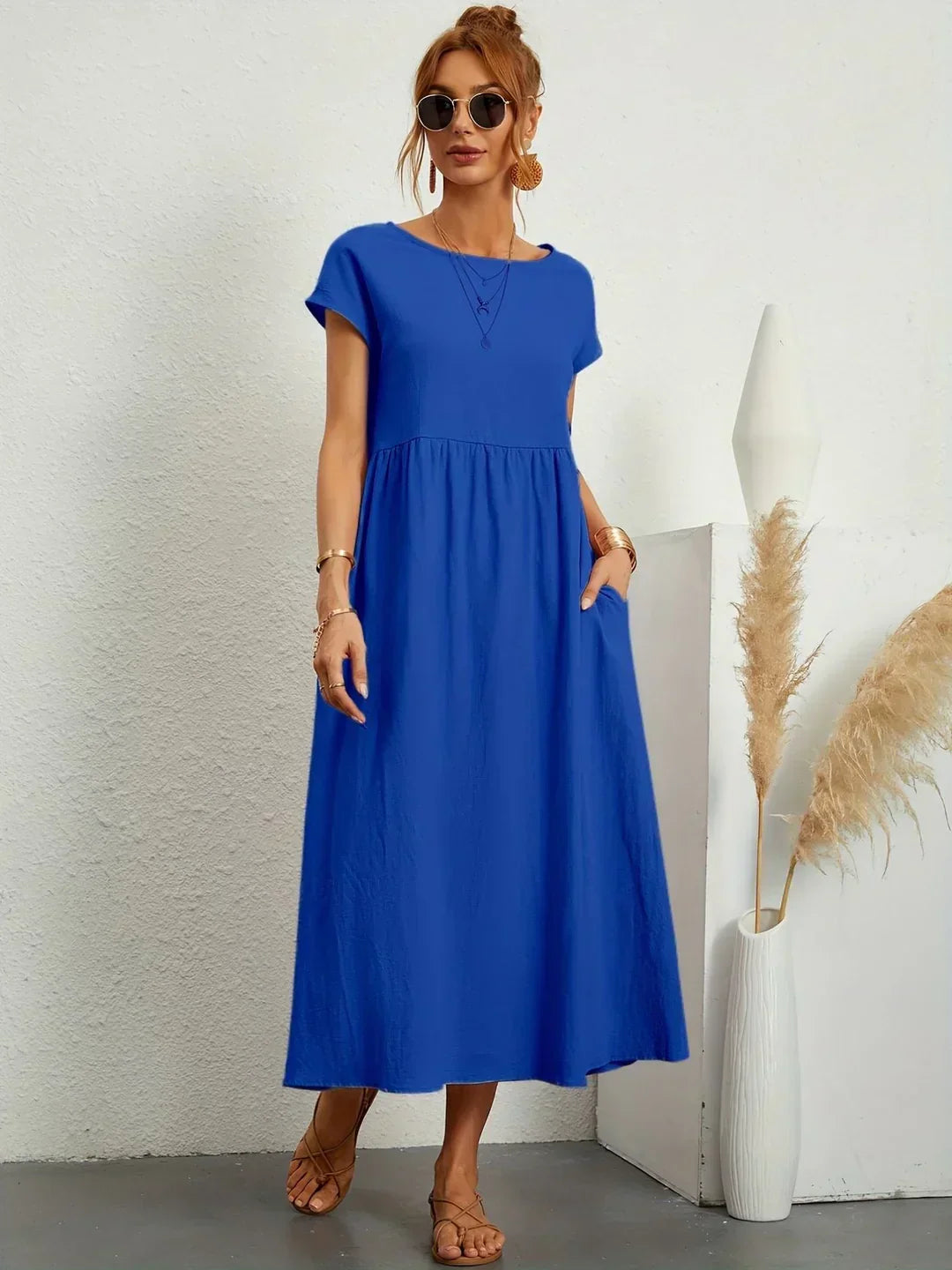 Lidia™ — Zwiewna sukienka midi o ponadczasowej elegancji