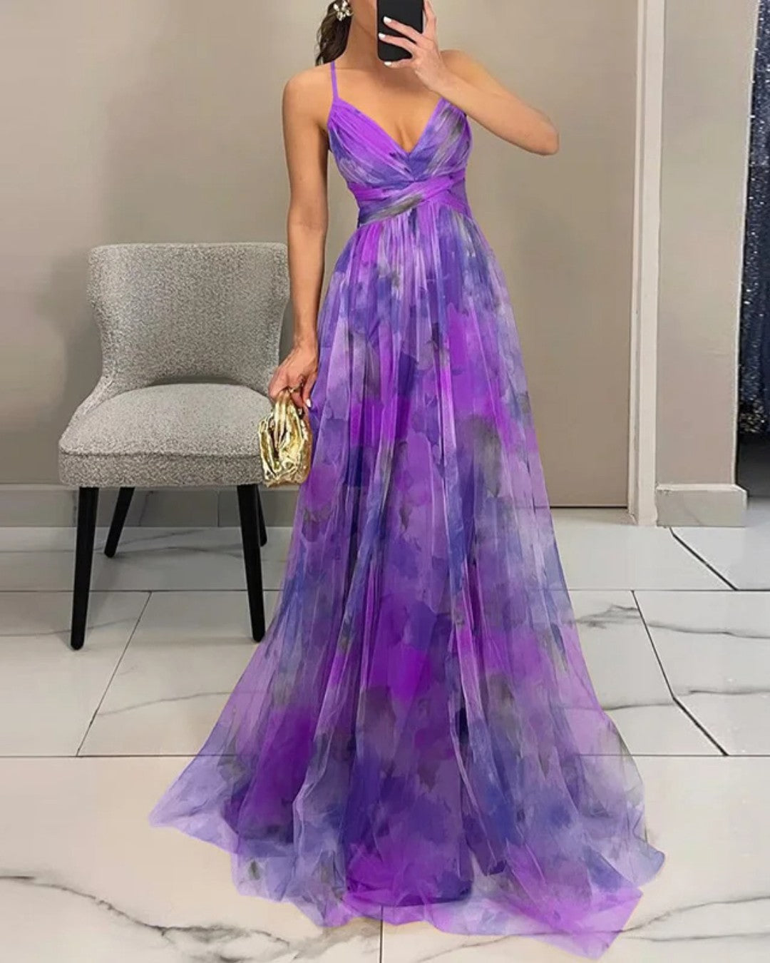 Eliza - Czarująca sukienka maxi w kwiaty