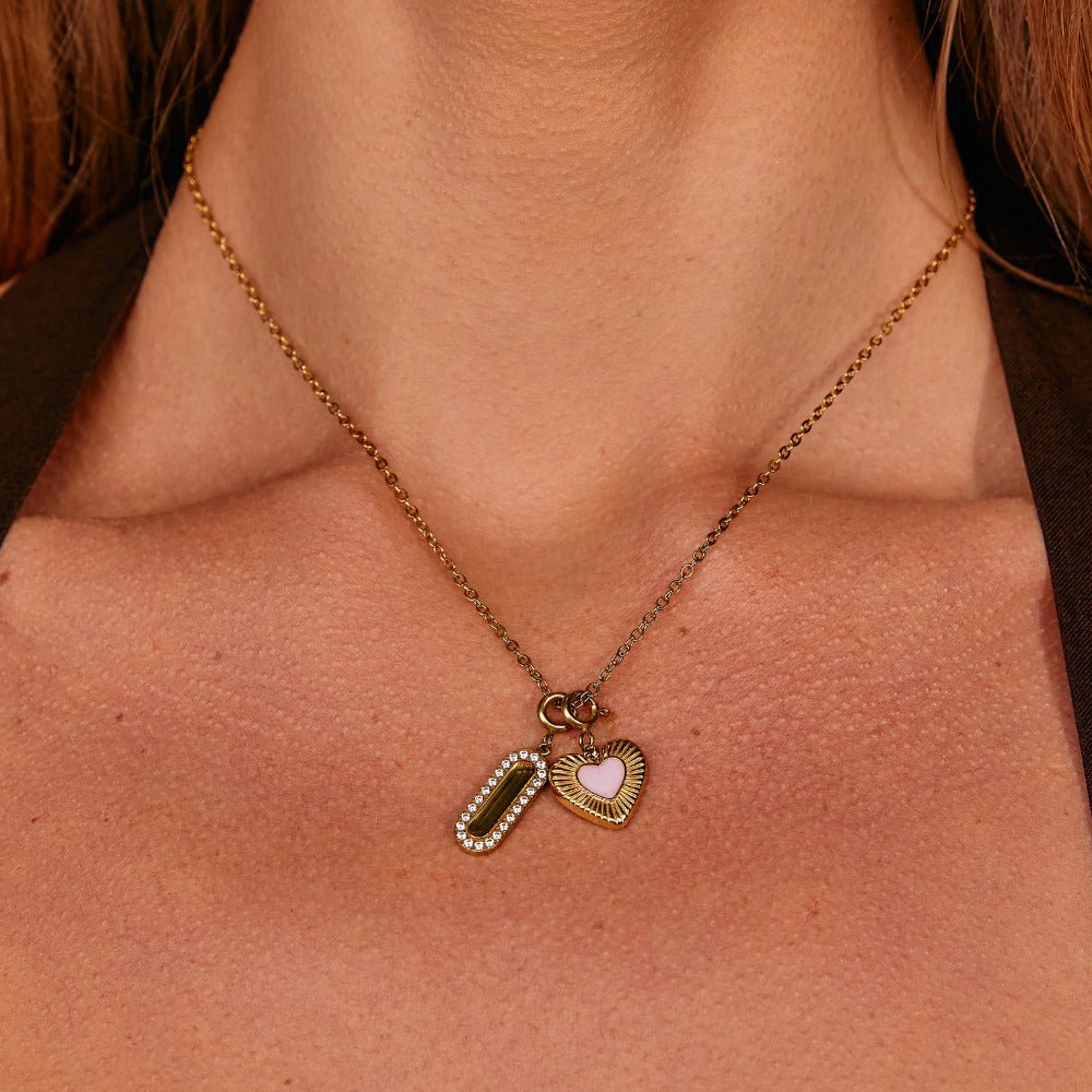 Blush Gold Heart Charm