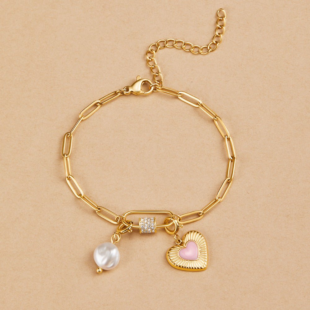 Blush Gold Heart Charm