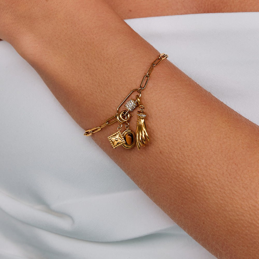 Lucky Gold Clover Leaf Charm