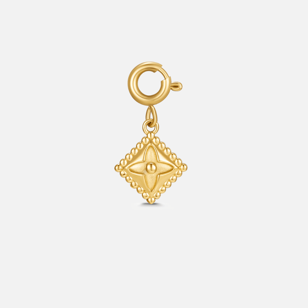 Lucky Gold Clover Leaf Charm