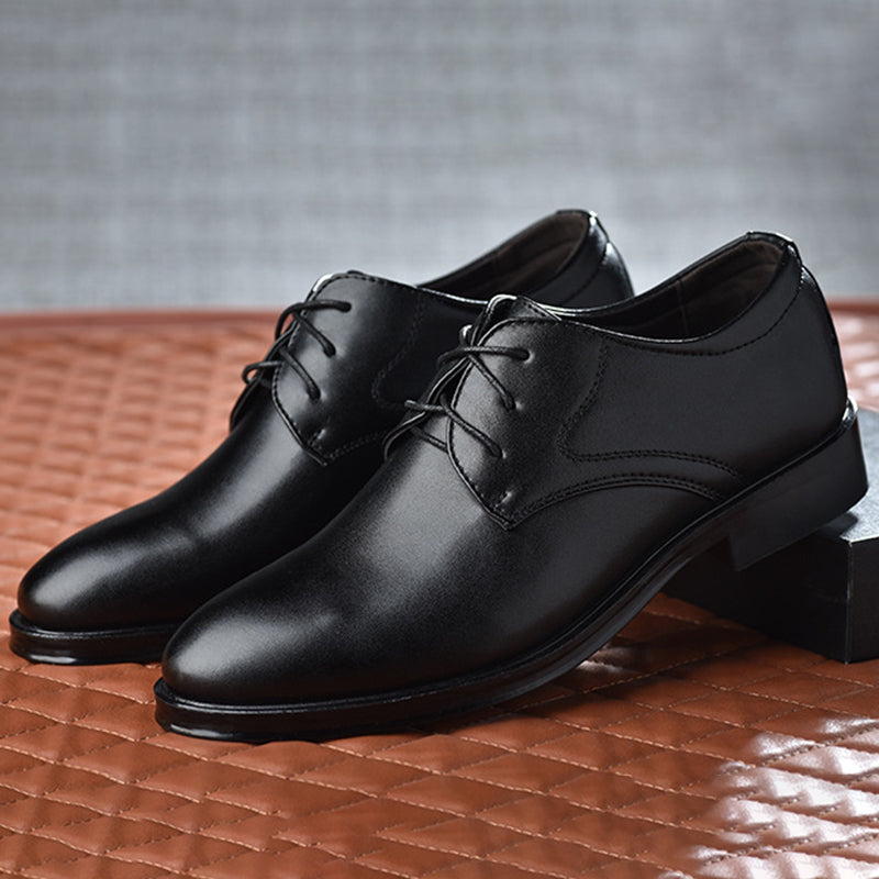 Buty męskie wizytowe | Sznurowane z matowym wykończeniem formalnym