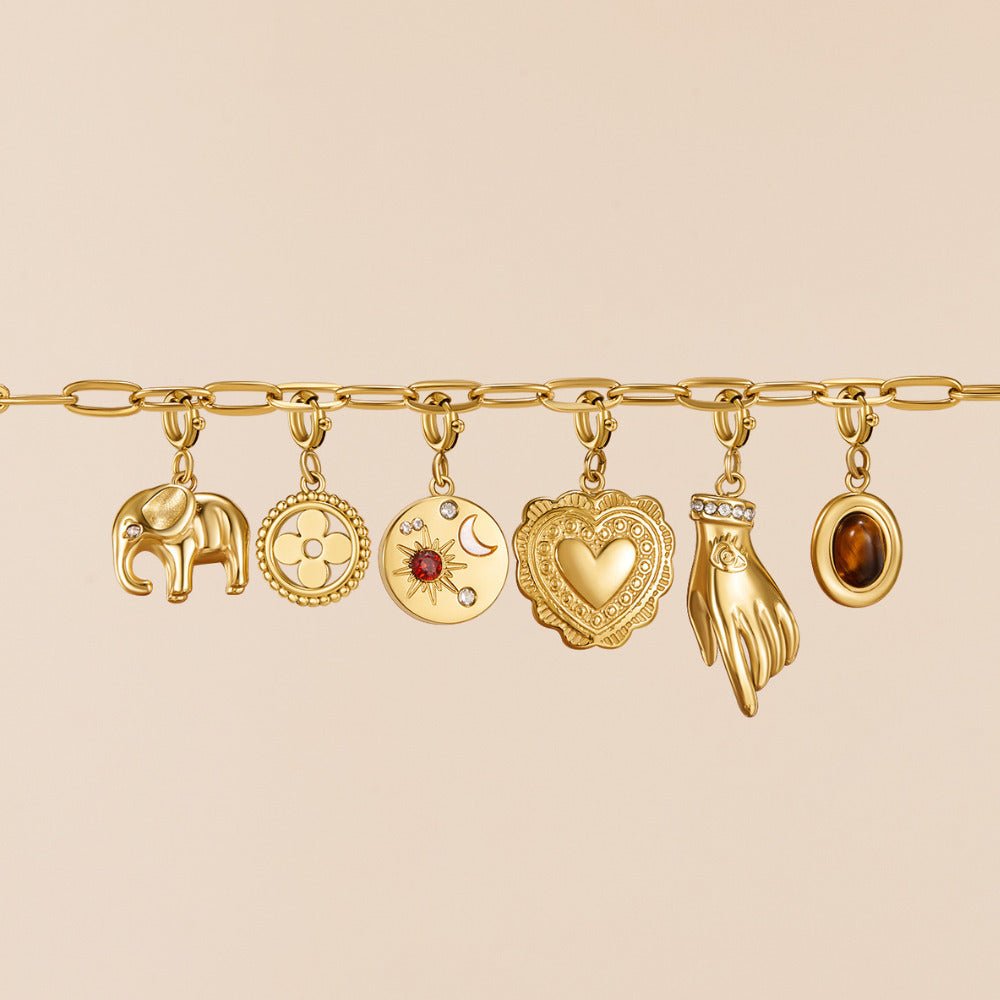 Vintage Gold Heart Charm